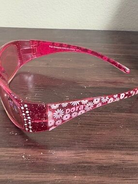 Dora Kids Pink Floral Rhinestone Sunglasses